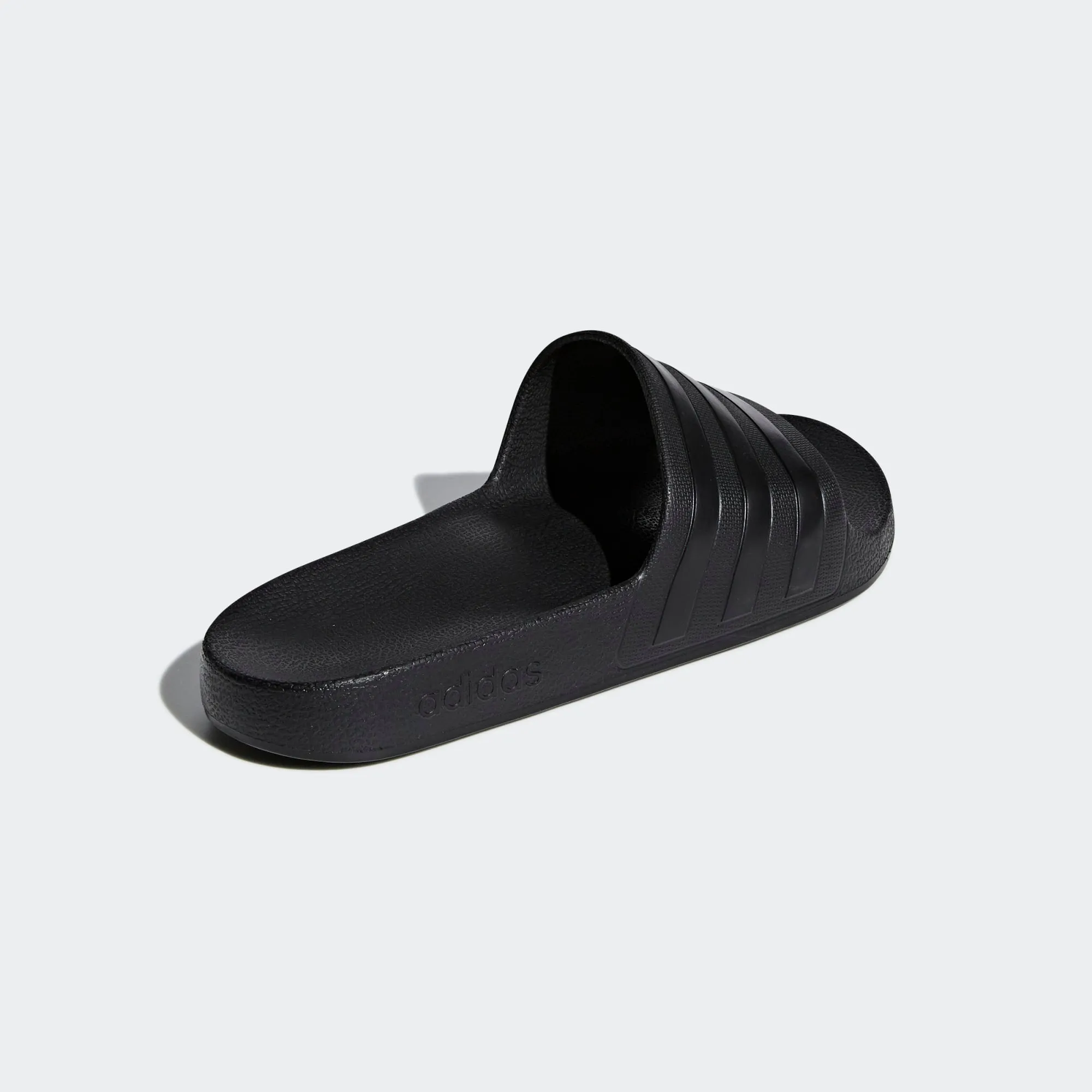 Adidas Adilette Aqua Stripe Slides (Triple Black)(F35550)