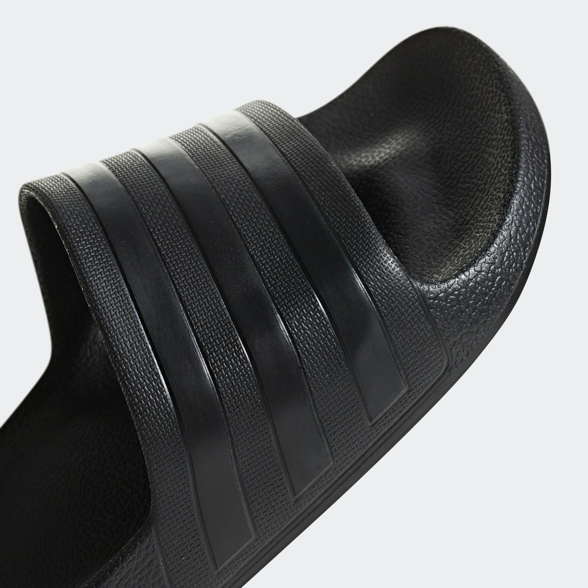 Adidas Adilette Aqua Stripe Slides (Triple Black)(F35550)