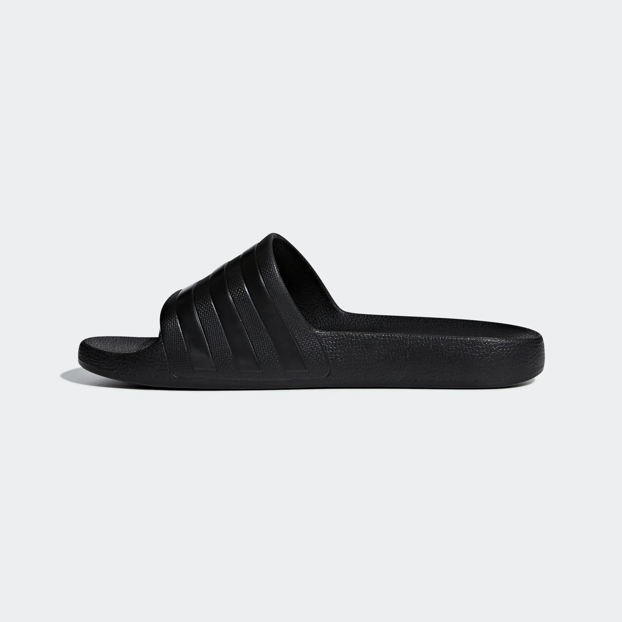 Adidas Adilette Aqua Stripe Slides (Triple Black)(F35550)