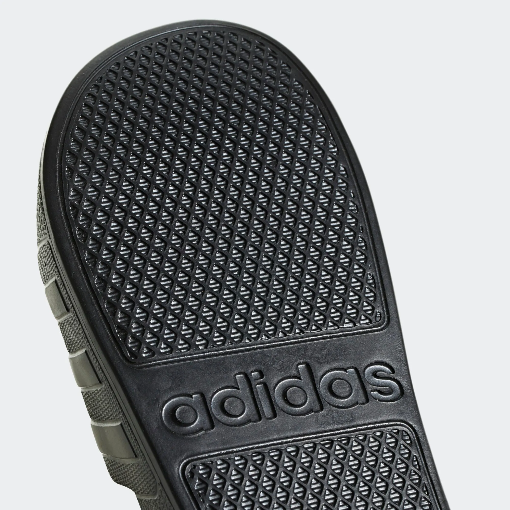 Adidas Adilette Aqua Stripe Slides (Triple Black)(F35550)
