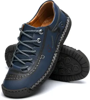 alcubieree Mens Leather Casual Shoes Comfortable Fashion Sneakers Loafers Lightweight Dress Walking Driving Shoes for MenSize 7.5-13