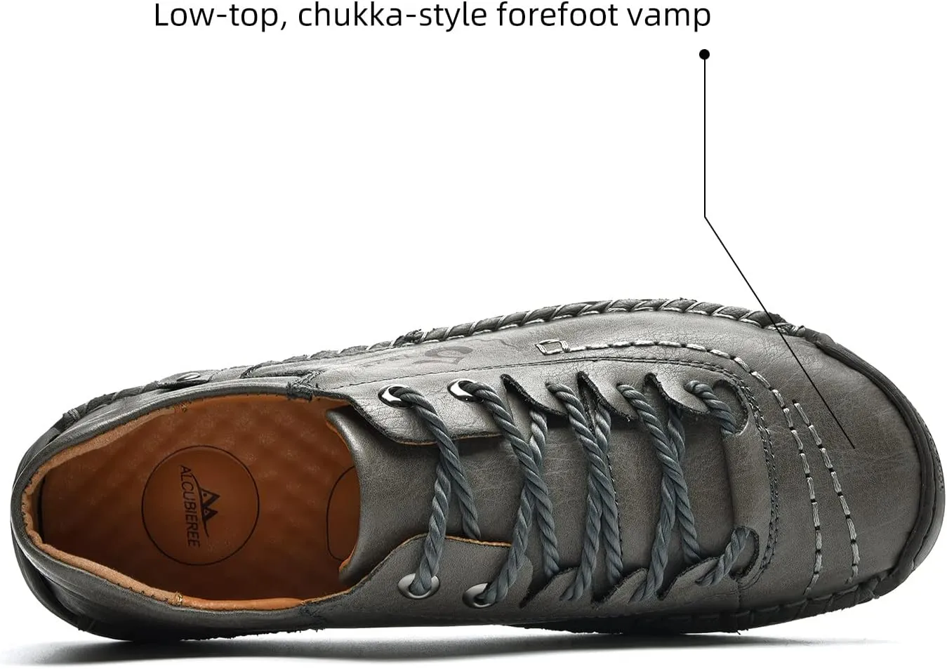 alcubieree Mens Leather Casual Shoes Comfortable Fashion Sneakers Loafers Lightweight Dress Walking Driving Shoes for MenSize 7.5-13
