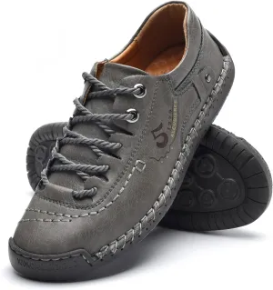 alcubieree Mens Leather Casual Shoes Comfortable Fashion Sneakers Loafers Lightweight Dress Walking Driving Shoes for MenSize 7.5-13