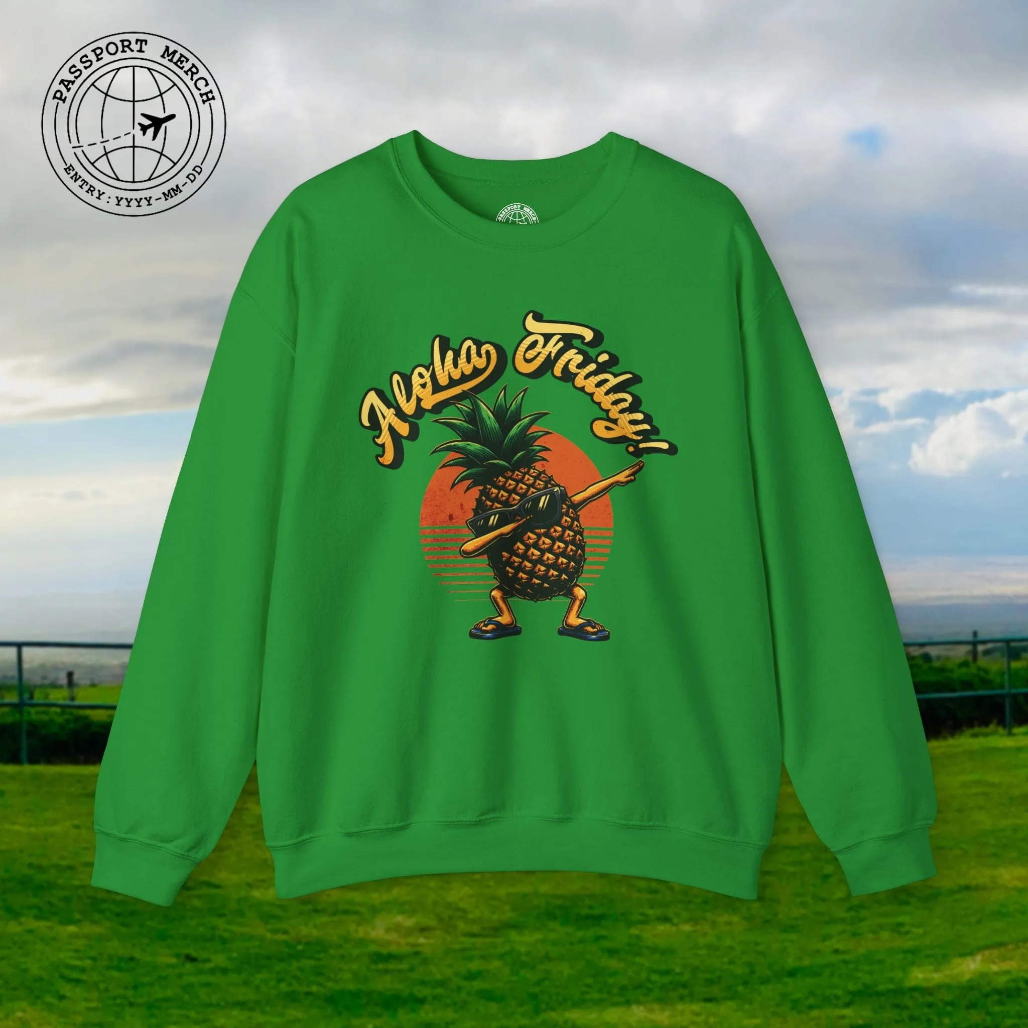 Aloha Friday Dabbing Pineapple Hawaii Crewneck