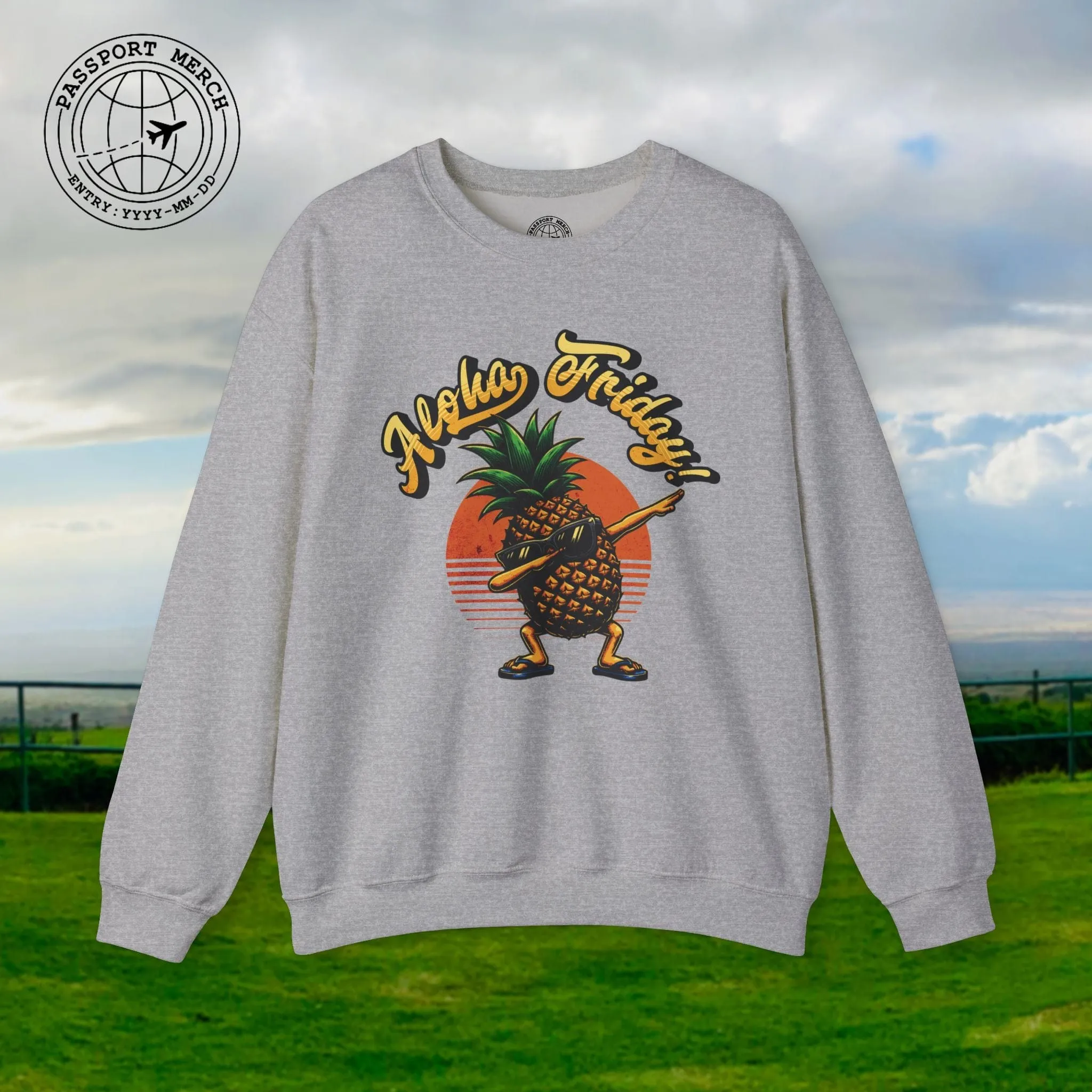 Aloha Friday Dabbing Pineapple Hawaii Crewneck