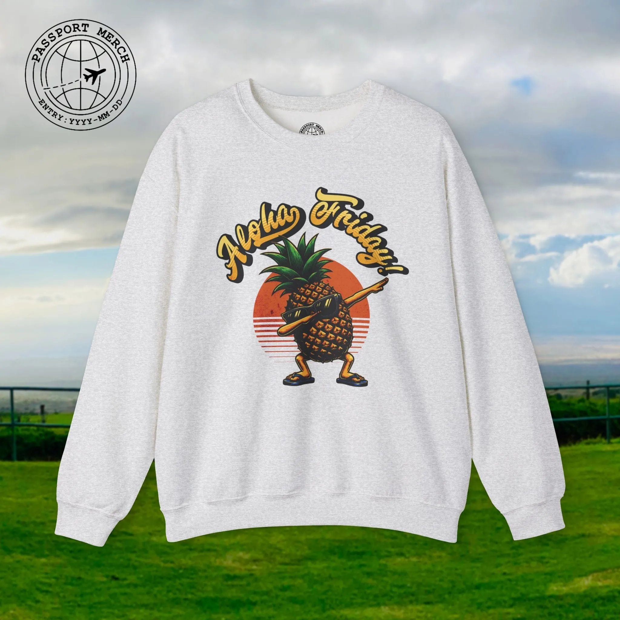 Aloha Friday Dabbing Pineapple Hawaii Crewneck