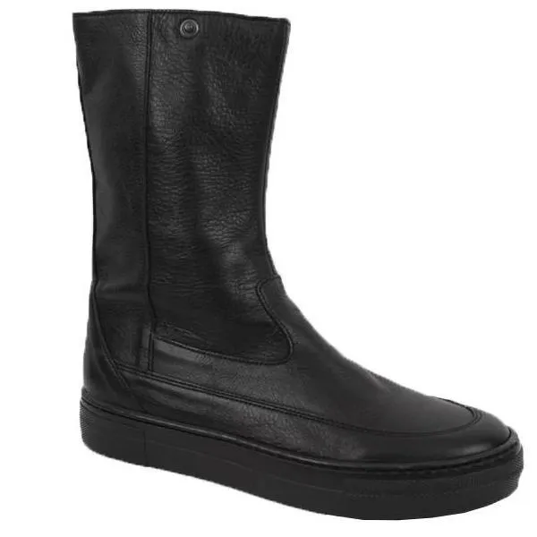 Andorine Girls Black Faux Fur Leather Boots