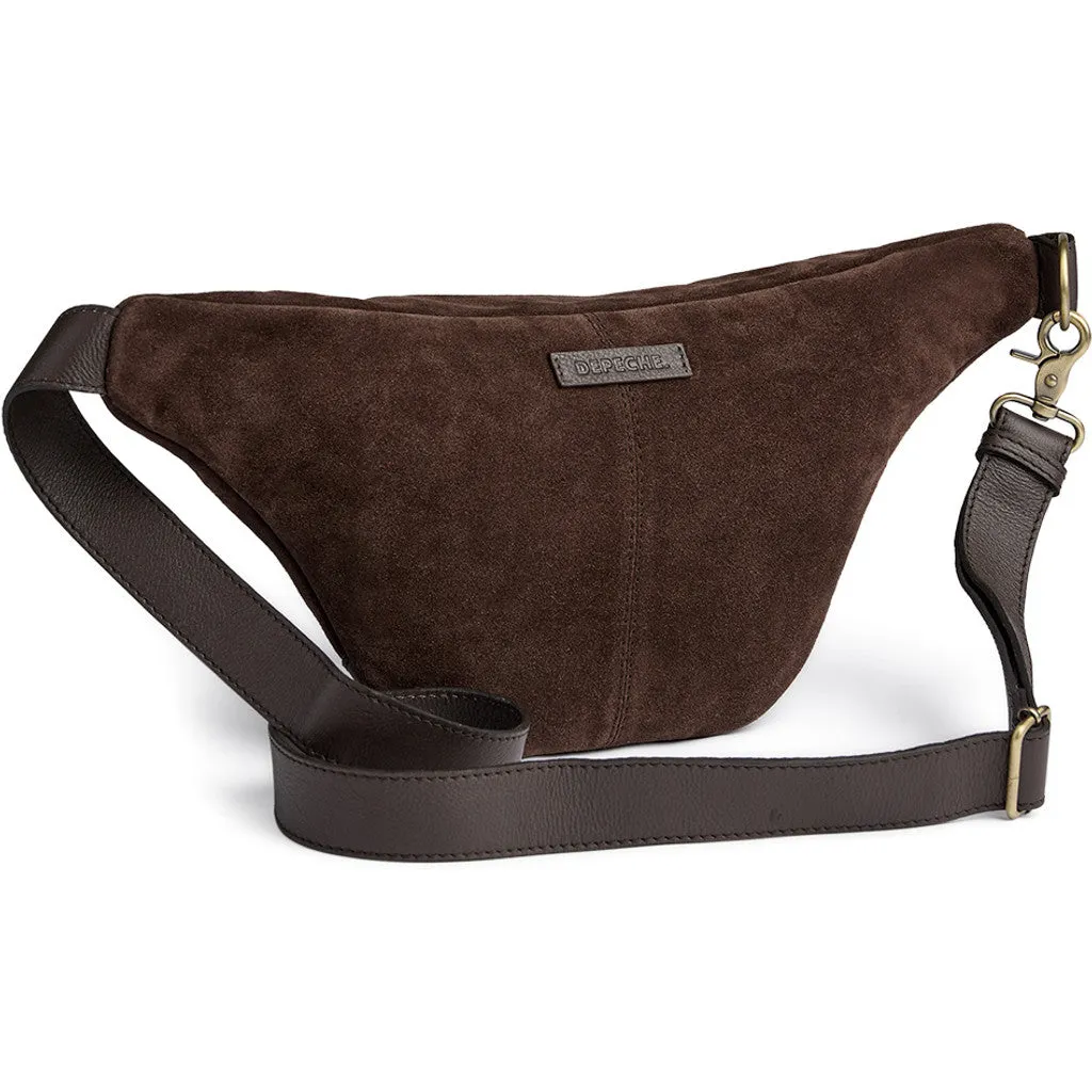 Beautiful suede bumbag / 16618 - Chocolate