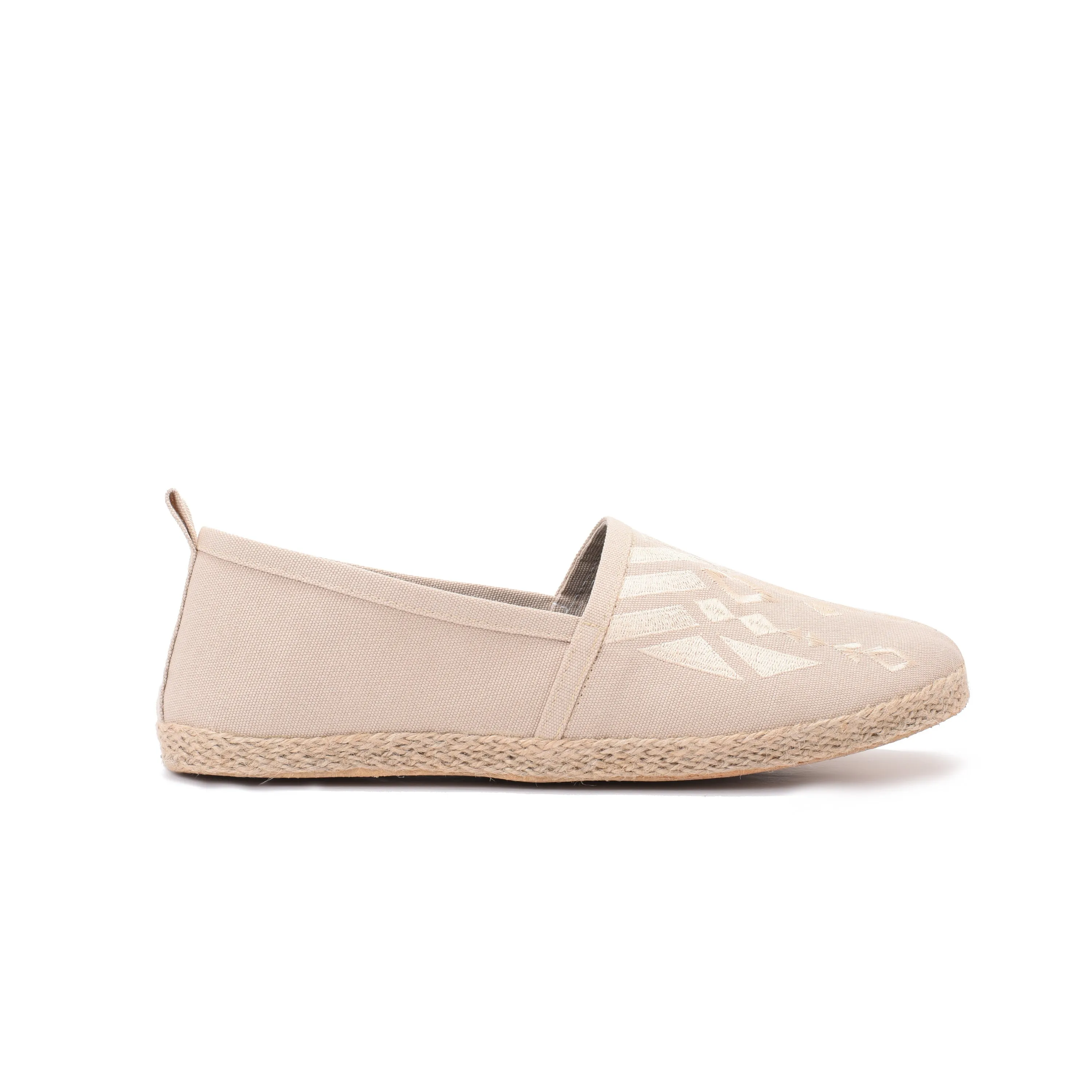 Beige Men Espadrilles with Beige embroideries -7003