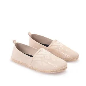 Beige Men Espadrilles with Beige embroideries -7003