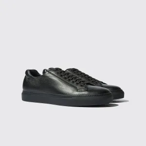 Black Leather Kendall Lace Up Sneakers - AW24