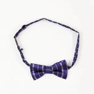 Boys Purple Plaid Bow Tie