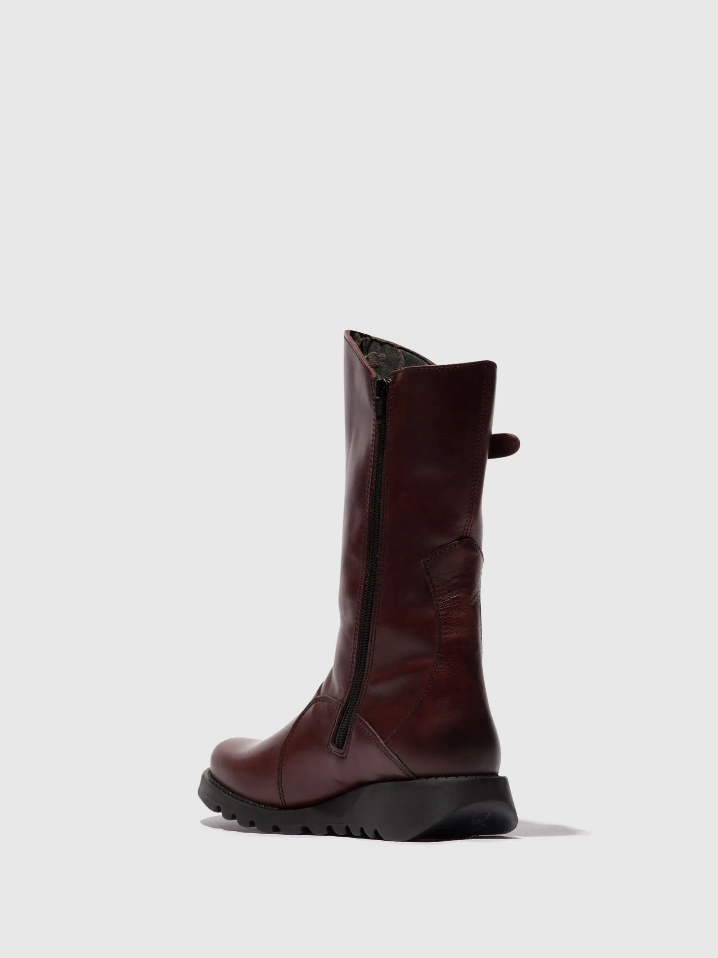 Buckle Boots MES 2 WINE(BLACK SOLE)
