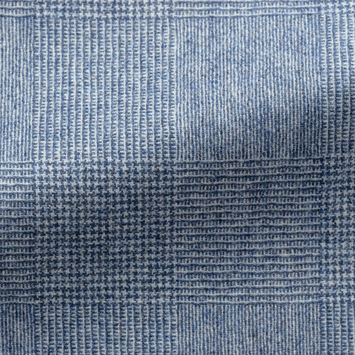 Carlo Barbera Light Blue Merino Wool & Cashmere With Glencheck