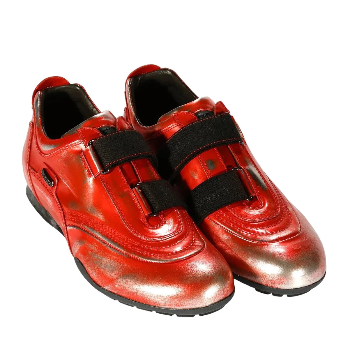 Cesare Paciotti Women's 4US Metallic Red Velcro Sneakers (CPW4USM02)