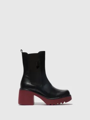 Chelsea Ankle Boots MOYA25FLY BLACK (WINE SOLE)