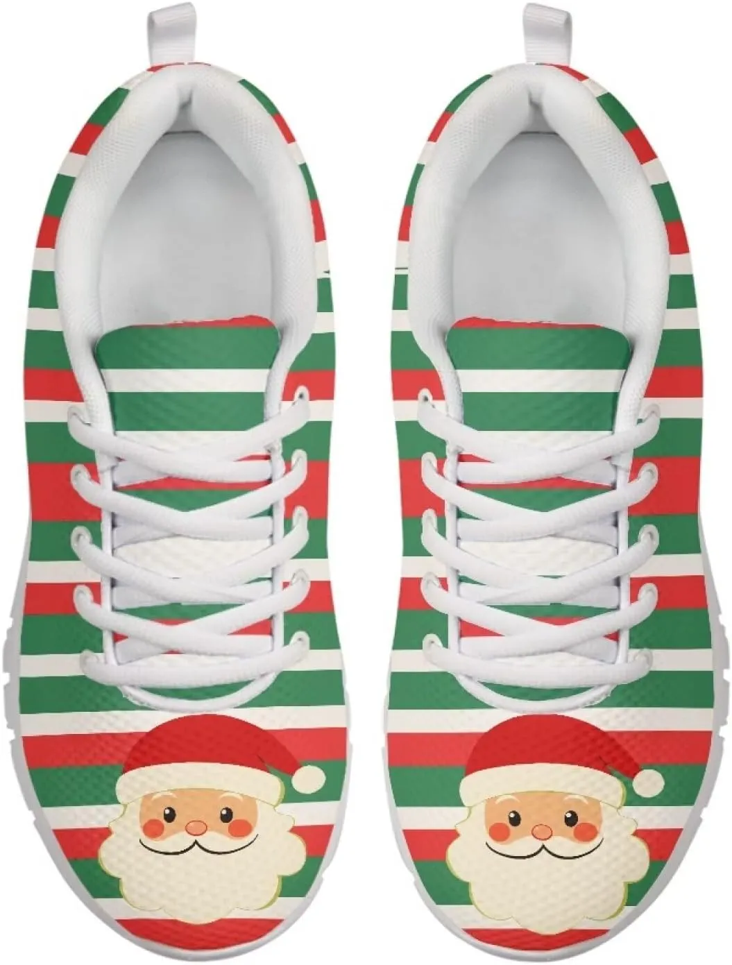 Christmas Women's Sneakers Comfortable Anti-Skid Workout Tennis Sneakers for Womens Low-Top Lightweight Lace-Up Outdoor Walking Shoes for Ladies US 5-12