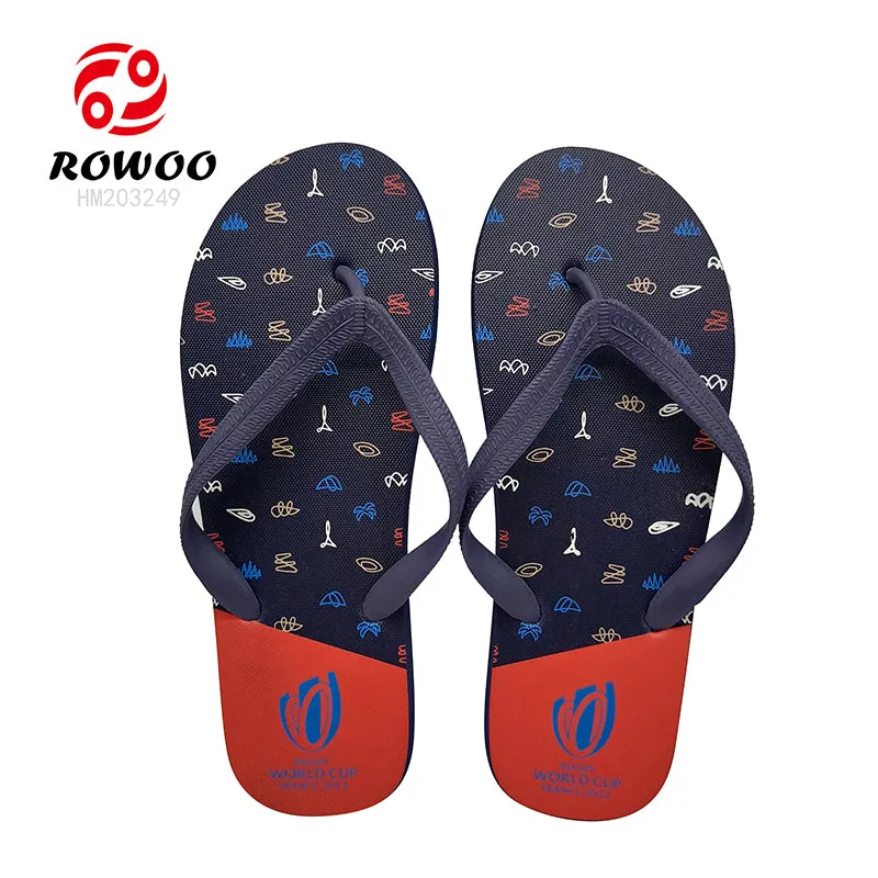 Customized Flip Flops Printing Slippers Rubber Factory Summer Thong Sandals
