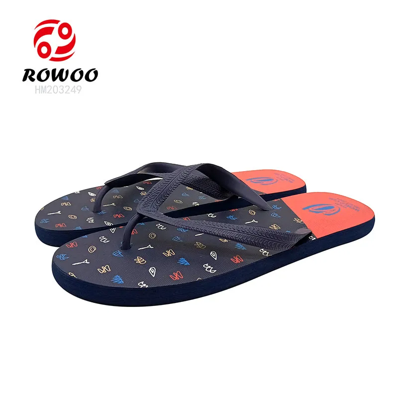 Customized Flip Flops Printing Slippers Rubber Factory Summer Thong Sandals