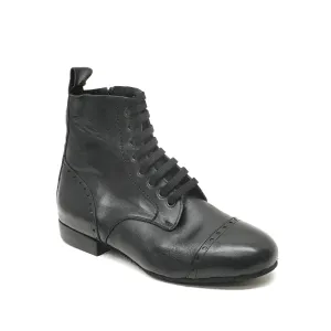 DelMago 3.0 Theatrical Boots: The Marauder: Serious Black | 1.25" Tapered Ultralite | MED | Suede Sole