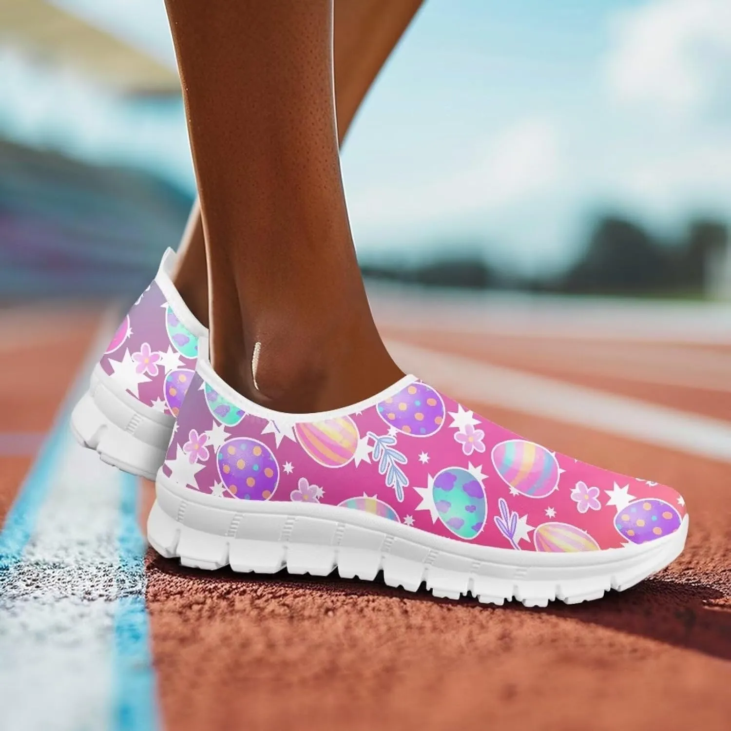 Doojoayie Shoes for Women Slip On Sneakers Novelty Holiday Couple Shoes Flat