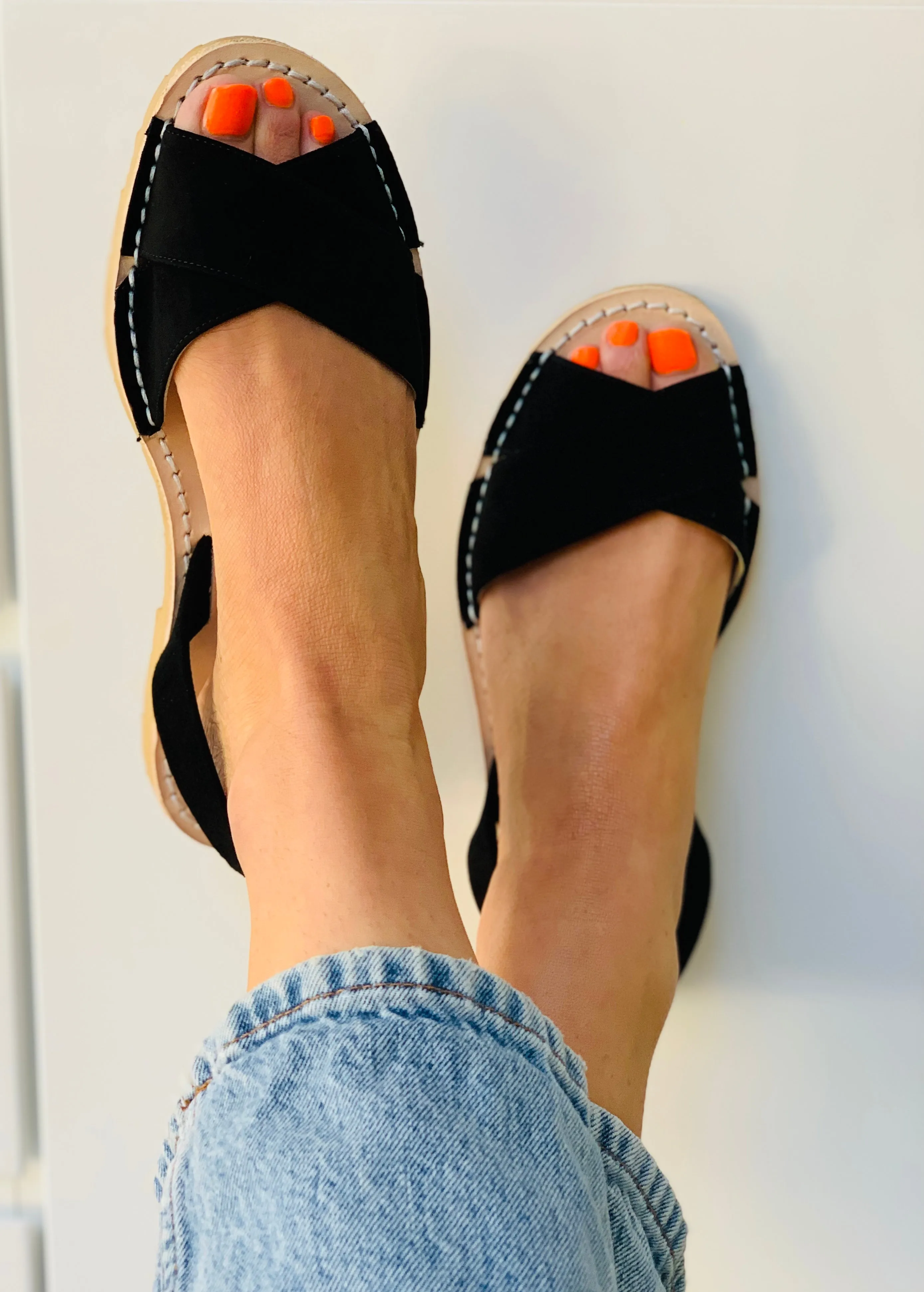 Ebony Suede Peeptoe