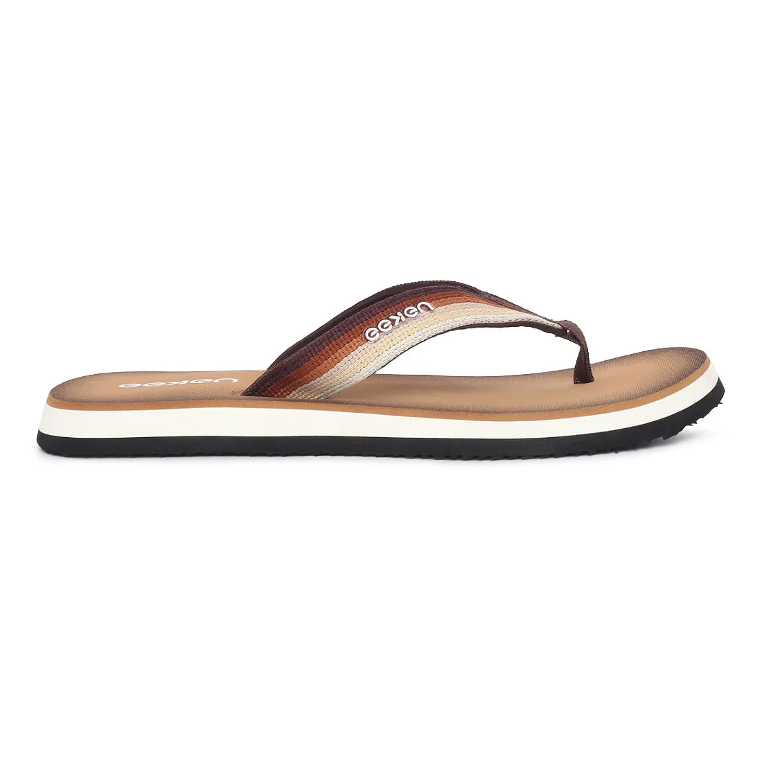Eeken EFBGO2402S Brown Lightweight Washable Dailywear Durable Flip Flops For Men