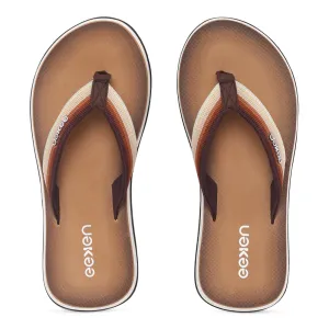 Eeken EFBGO2402S Brown Lightweight Washable Dailywear Durable Flip Flops For Men