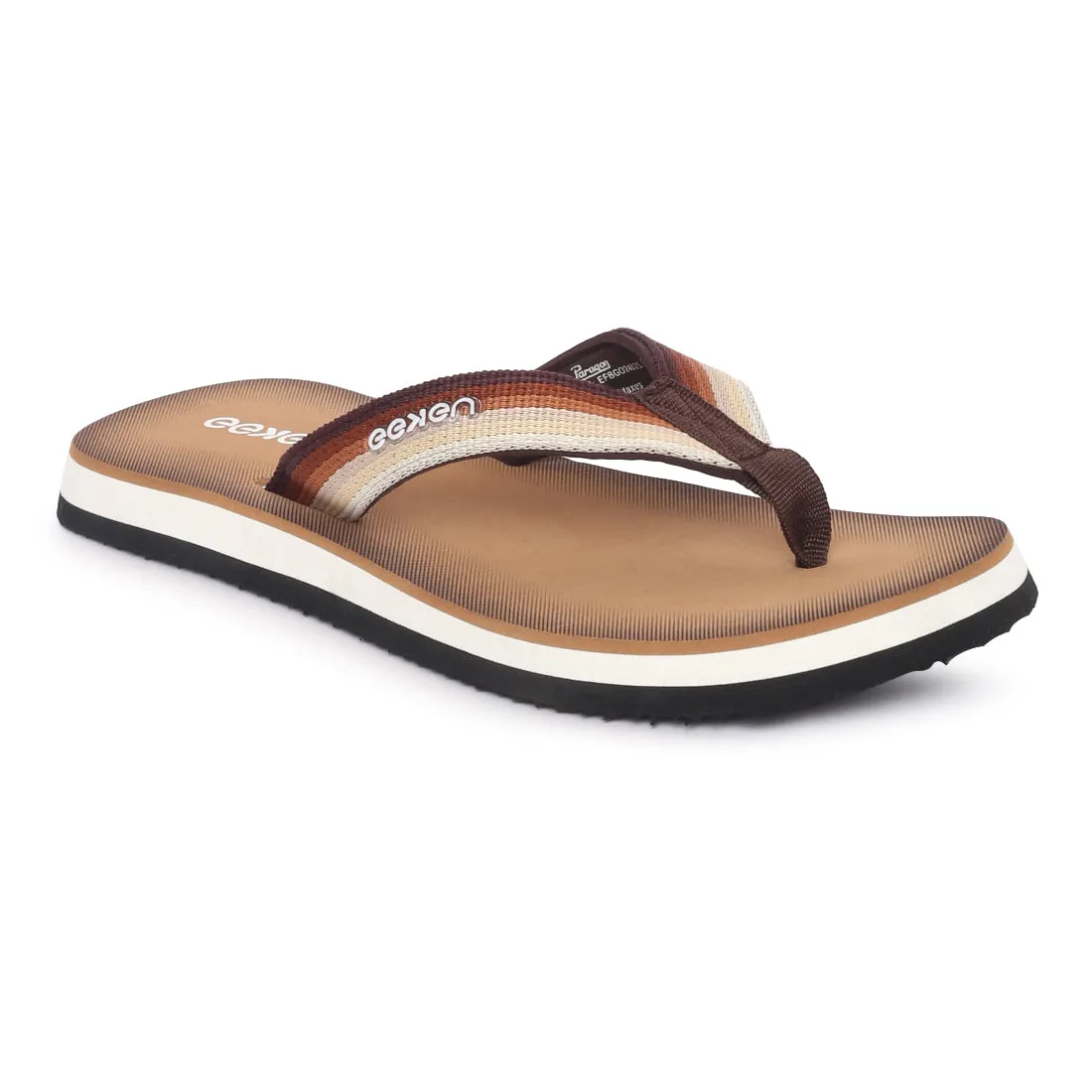 Eeken EFBGO2402S Brown Lightweight Washable Dailywear Durable Flip Flops For Men