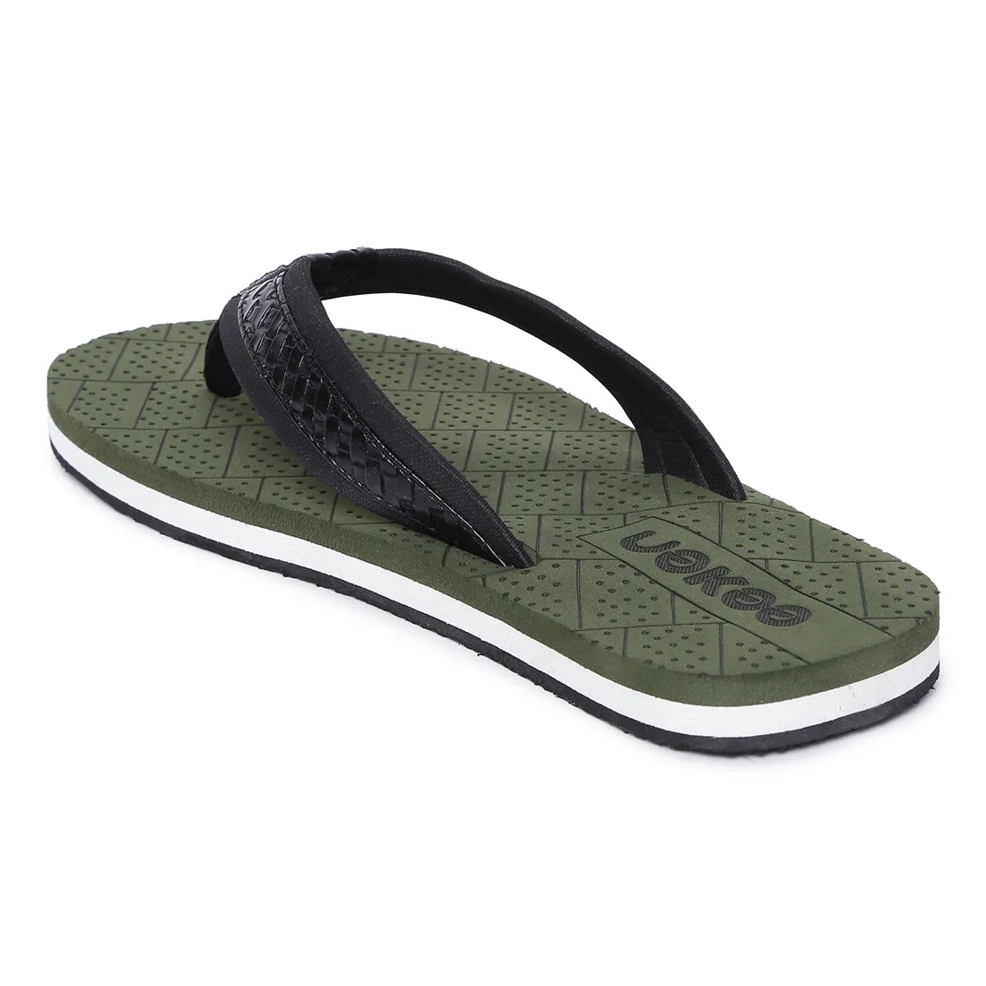 Eeken EFBGO2408 Olive Green Lightweight Washable Dailywear Durable Flip Flops For Men