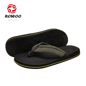 Factory Price Men Outdoor Flip Flops Anti-slip Thong Sandals Black Customized Logo Sandals