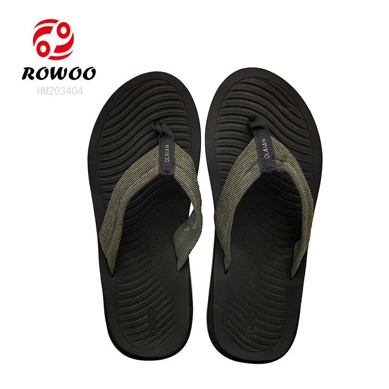 Factory Price Men Outdoor Flip Flops Anti-slip Thong Sandals Black Customized Logo Sandals