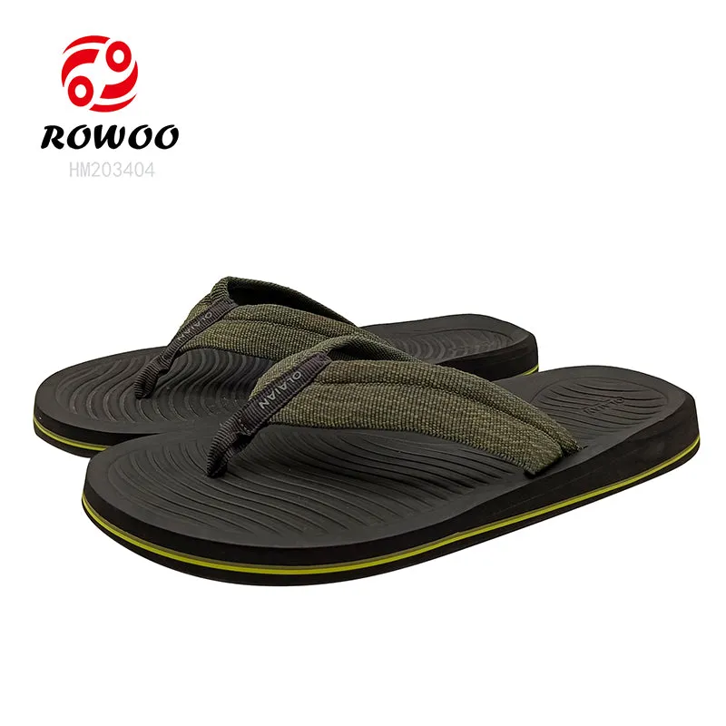 Factory Price Men Outdoor Flip Flops Anti-slip Thong Sandals Black Customized Logo Sandals