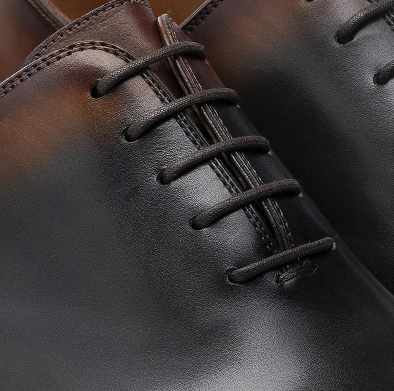 Flat Feet Shoes - Black & Brown Leather Tasmania Oxfords with Arch Support