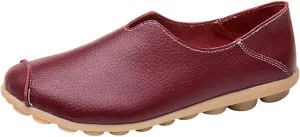 Flat Shoes for Women Comfortable Slip On Loafers Dressy Summer Closed Toe Flat Loafer Lightweight Comfort Walking Boat Shoe Fashion Casual Walking Nurse Shoes Non-Slip Loafer