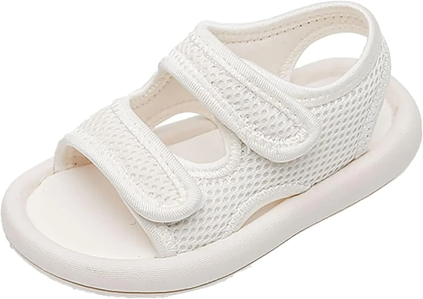 Girls Boys Flat Sandals Open Toe Adjustable Straps Summer Sports Sandals Braided Anti-Slip Close Back Casual Shoes (Beige, 9.5 Little Child)