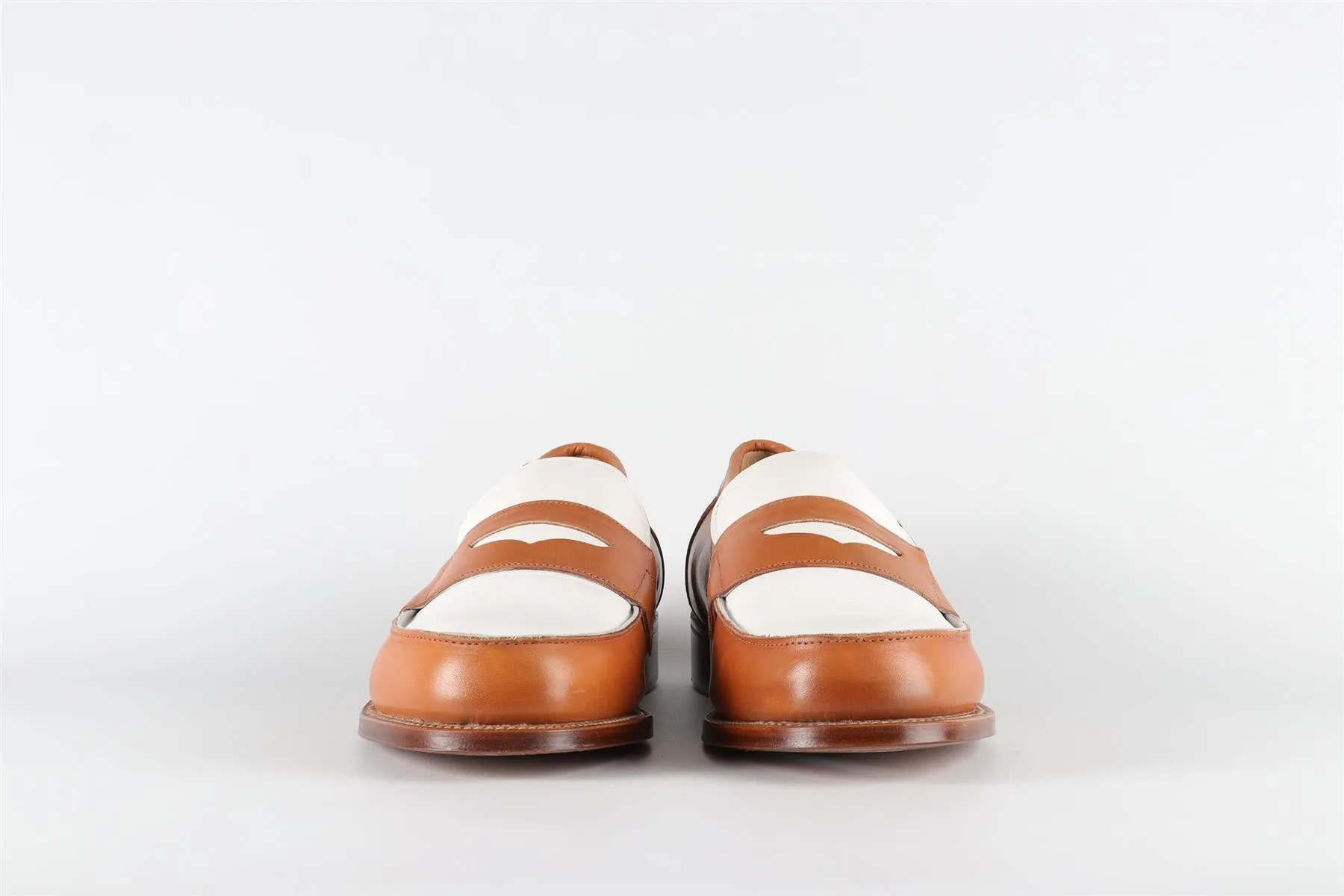 GRENSON BROWN MEN'S LEATHER LOAFERS EU 41.5 UK 7.5 US 8.5