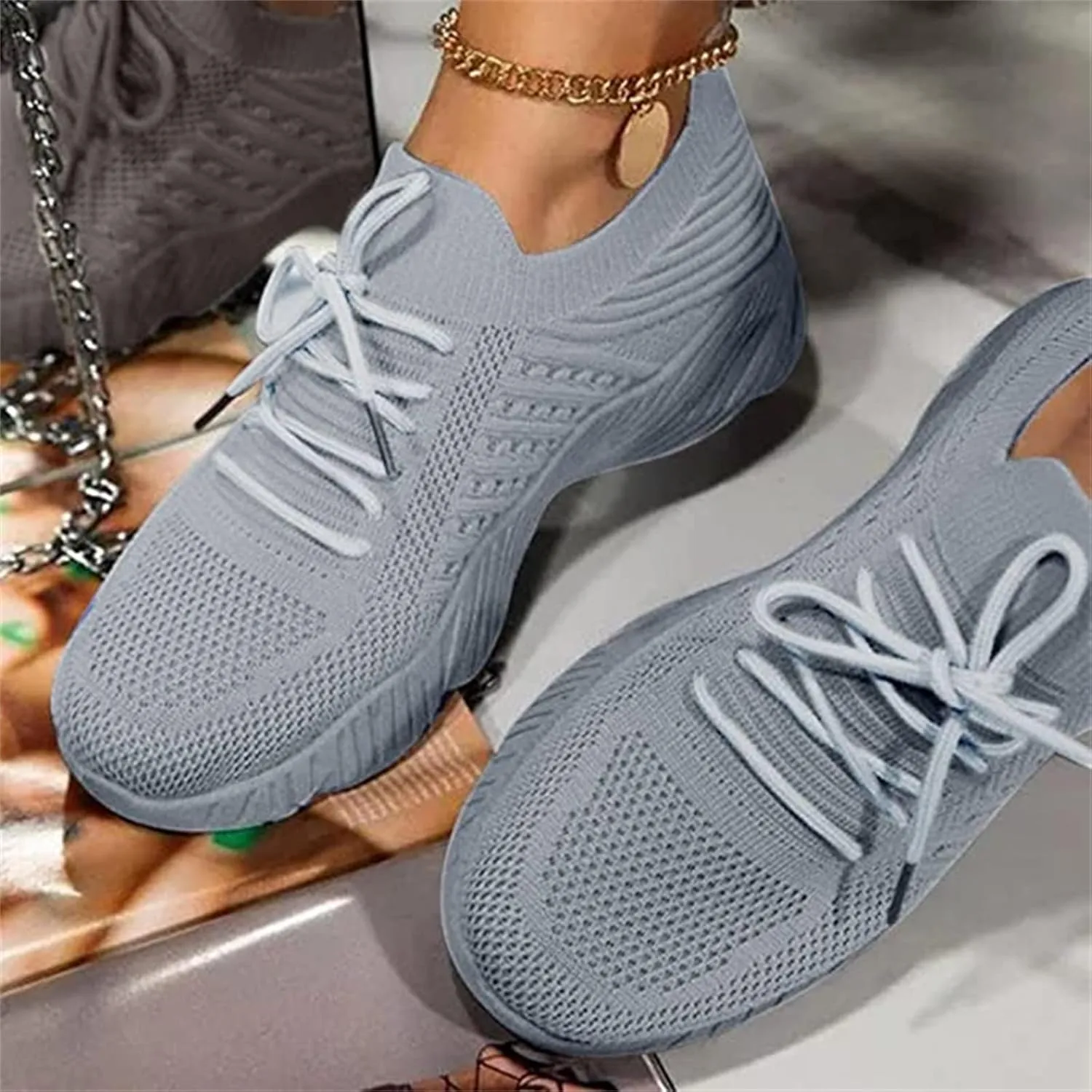 Ladmiple Shoes For Women Sneakers Slip On Walking Shoes Lightweight Athletic Gym Comfort Fashion Tennis Running Shoes