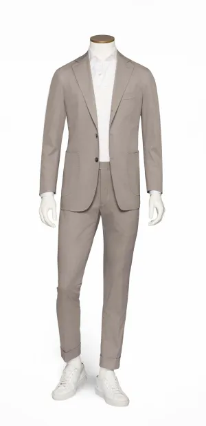 Larusmiani Light Grey Cotton Stretch Fine Gabardine