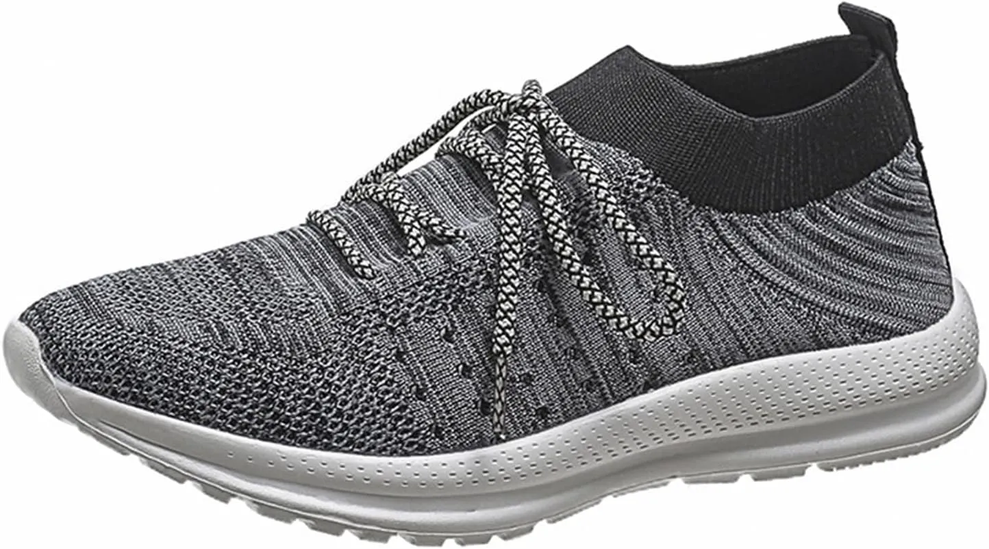 Lausiuoe Non Slip Shoes For Women Black,Womens Walking Shoes Lightweight Running Shoes Womens Tennis Shoes Non Slip Breathable Mesh Air Cushion Sneakers for Gym Workout Sports