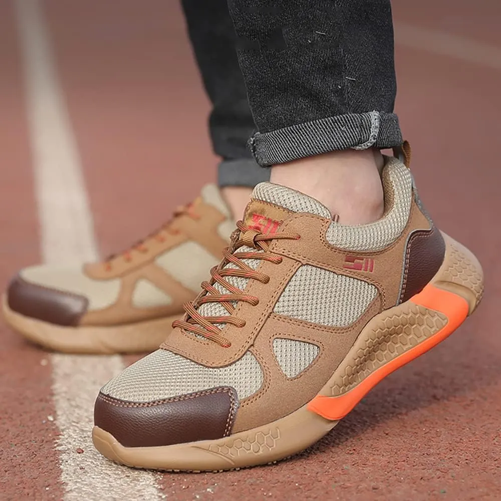 Lightweight Fashion Breathable Work Sneakers,is Also Ideal for Walking, Hiking, Industrial, Construction, Working, Outdoor Sports etc,