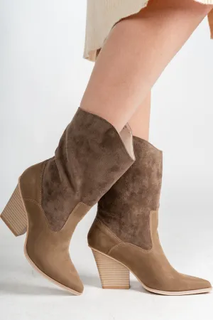 Marseille loose fit boot dark taupe