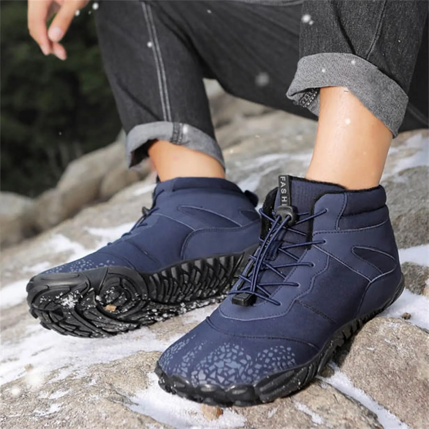 Men Work Boots Slip On Hiking Sneakers Ankle Ladies Womens Safety Shoes Business Casual Outdoor Booties Waterproof Breathable Lightweight Hike Grounded Footwear
