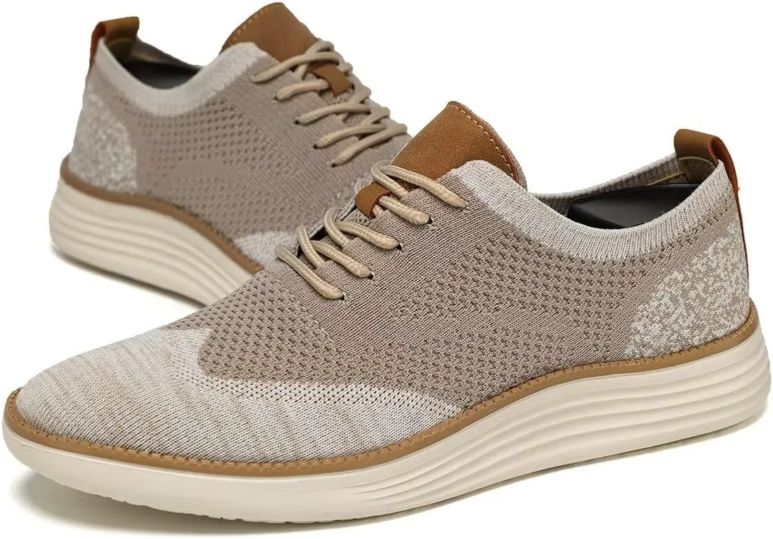 Mens Casual Dress Shoes Fashion Walking Sneakers Mesh Business Oxfords Work Lightweight Soft Sole Zapatos