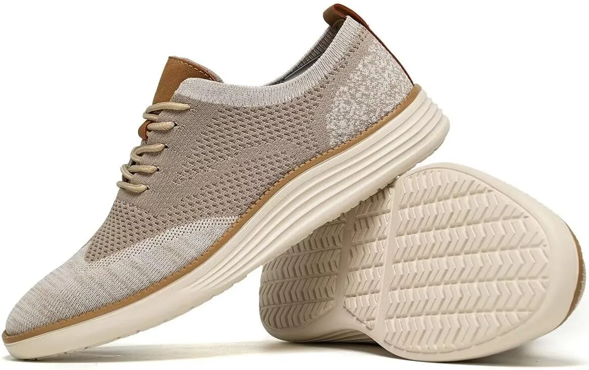 Mens Casual Dress Shoes Fashion Walking Sneakers Mesh Business Oxfords Work Lightweight Soft Sole Zapatos