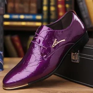 Men's Elegant Comfortable Lace-Up Formal Shoes With Rubber Sole