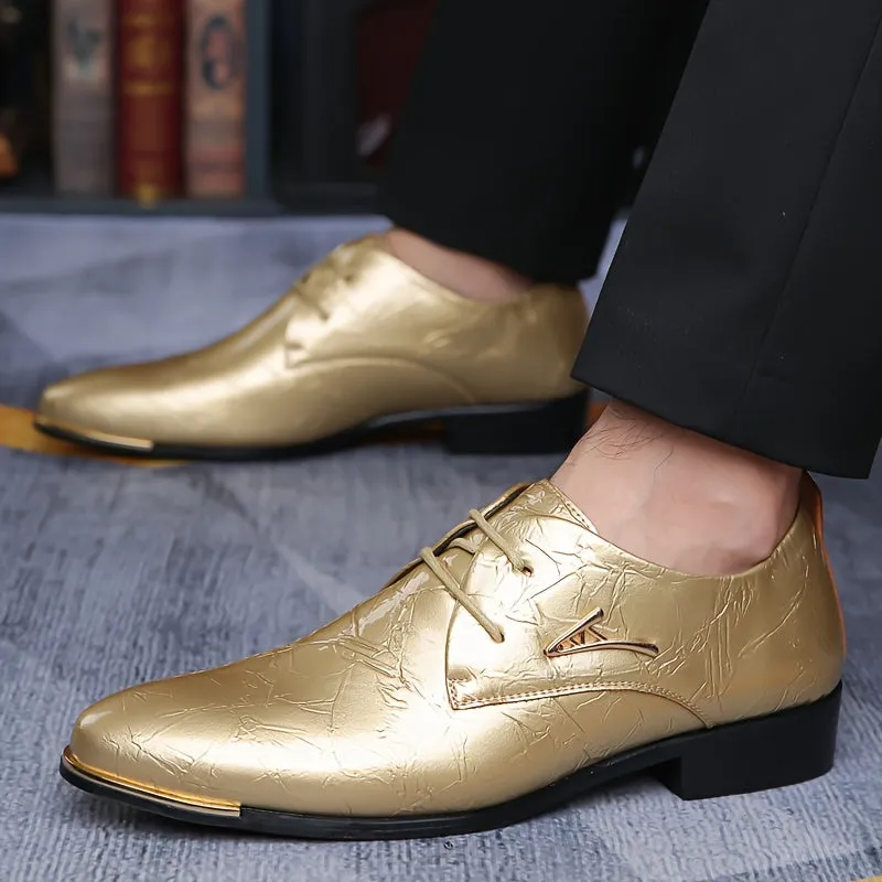 Men's Elegant Comfortable Lace-Up Formal Shoes With Rubber Sole