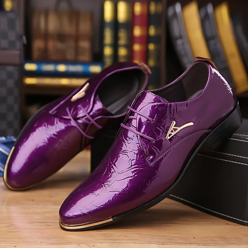 Men's Elegant Comfortable Lace-Up Formal Shoes With Rubber Sole