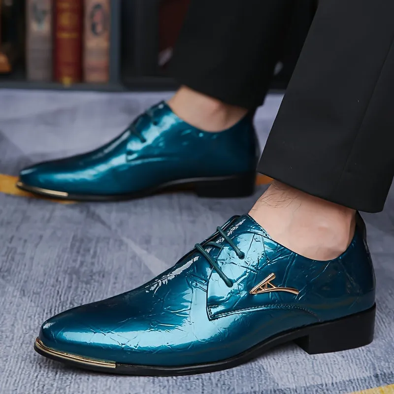 Men's Elegant Comfortable Lace-Up Formal Shoes With Rubber Sole