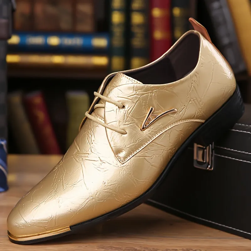 Men's Elegant Comfortable Lace-Up Formal Shoes With Rubber Sole